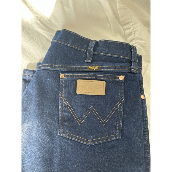 Wrangler 13MWZPW Cowboy Cut Original Fit Jeans 36x32 Dark Wash Stretch - Picture 5 of 5